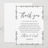 einfache Typografie-Ehe danke Karten (Vorne/Hinten)
