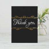 einfache Typografie-Ehe danke Karten (Stehend Vorderseite)