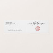 Einfache Typografie ein Geschenk mit Logo Visitenkarten (Außenseite Aufgefaltet)