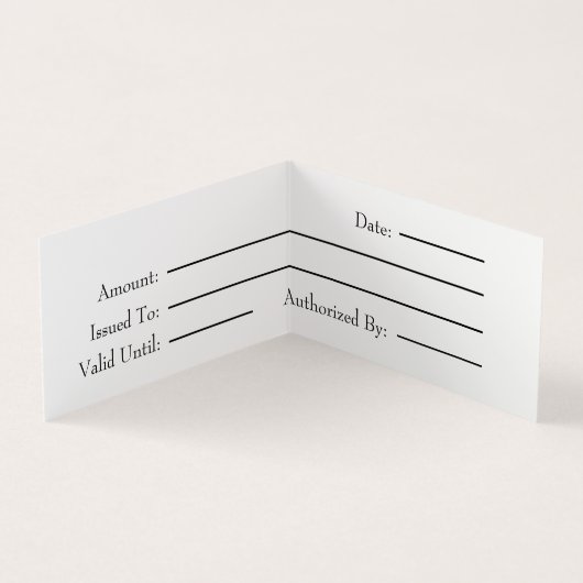 Einfache Typografie ein Geschenk mit Logo Visitenkarten (Innenseite)