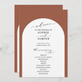 Einfache Typografie, Elegante Arch on Terracotta Programm (Vorne/Hinten)