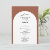 Einfache Typografie, Elegante Arch on Terracotta Programm (Stehend Vorderseite)