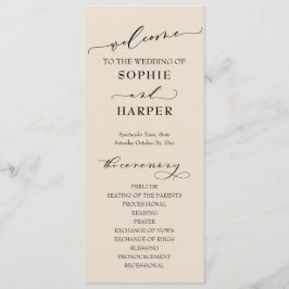 Einfache Typografie, elegante Creme Programm