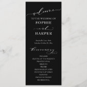 Einfache Typografie, elegante Kalligrafie Schwarz Programm (Vorderseite)