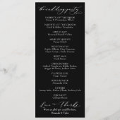 Einfache Typografie, elegante Kalligrafie Schwarz Programm (Rückseite)