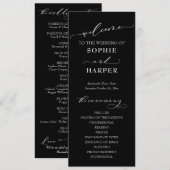 Einfache Typografie, elegante Kalligrafie Schwarz Programm (Vorne/Hinten)