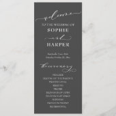 Einfache Typografie, elegante Kalligraphie Grau Programm (Vorderseite)