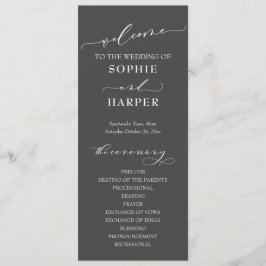 Einfache Typografie, elegante Kalligraphie Grau Programm