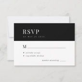 Einfache Typografie elegante Minimalhochzeit RSVP Karte (Vorderseite)
