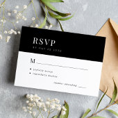 Einfache Typografie elegante Minimalhochzeit RSVP Karte