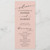 Einfache Typografie, elegantes helles Rosa Programm (Vorderseite)