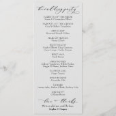 Einfache Typografie, elegantes Leichtgrau Programm (Rückseite)