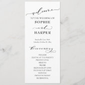 Einfache Typografie, elegantes Schwarzweiß-Program Programm (Vorderseite)