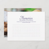 Einfache Typografie-Erinnerungen Foto-Gedächtnisan Mitteilungskarte (Vorne/Hinten)