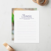 Einfache Typografie-Erinnerungen Foto-Gedächtnisan Mitteilungskarte (Vorderseite/Rückseite Beispiel)