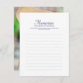 Einfache Typografie-Erinnerungen Foto-Gedächtnisan Mitteilungskarte (Vorne/Hinten)