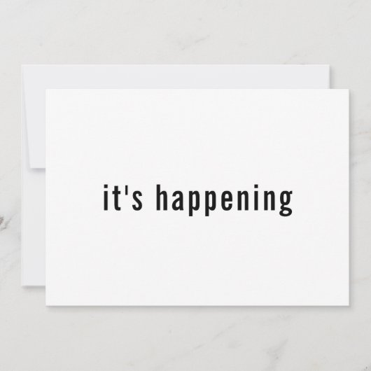 Einfache Typografie Es ist Ereignis Save the Date (Vorderseite)