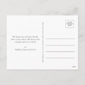 Einfache Typografie Foto Holiday Postkarte (Rückseite)