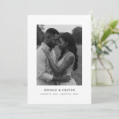 Einfache Typografie | Foto Ultra Minimalistisch Ho Save The Date (Stehend Vorderseite)