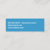 Einfache Typografie Fotograf Minimalistisch Mini Visitenkarte (Rückseite)