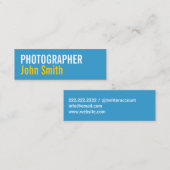 Einfache Typografie Fotograf Minimalistisch Mini Visitenkarte (Vorne/Hinten)