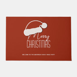 Einfache Typografie Frohe Weihnachts-Party Willkom Fußmatte