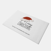 Einfache Typografie Frohe Weihnachts-Party Willkom Fußmatte (Schrägansicht)