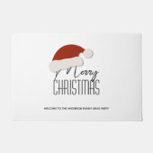 Einfache Typografie Frohe Weihnachts-Party Willkom Fußmatte (Vorderseite)