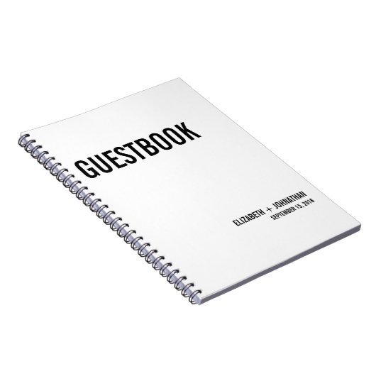 Einfache Typografie - Gästebuch Notizblock (Rechte Seite)