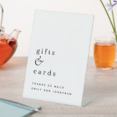 Einfache Typografie-Geschenkkarten Hochzeiten Schw Sockelschild (In Situ)