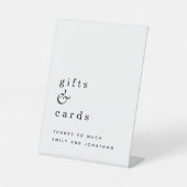 Einfache Typografie-Geschenkkarten Hochzeiten Schw Sockelschild (Vorderseite)