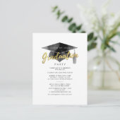 Einfache Typografie Grad Minimalistischer Abschlus Einladungspostkarte (Stehend Vorderseite)