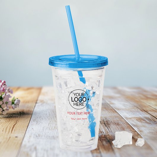 Einfache Typografie hinzufügen Acryltrinkbecher