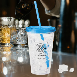 Einfache Typografie hinzufügen Acryltrinkbecher