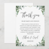 einfache Typografie Hochzeit Danksagungskarten Dankeskarte (Vorne/Hinten)