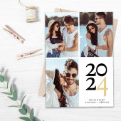 Einfache Typografie-Hochzeit mit mehreren Fotos Save The Date