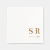Einfache Typografie-Hochzeit Serviette (Vorderseite)