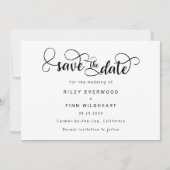 Einfache Typografie Hochzeit speichern Sie das Dat Save The Date (Vorderseite)