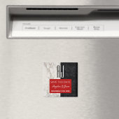 Einfache Typografie-Hochzeit speichert das Datum Magnet (In Situ (Geschirrspüler))