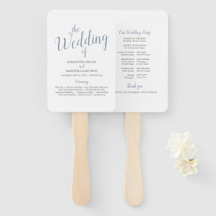 Einfache Typografie-Hochzeitsprogramm Fächer