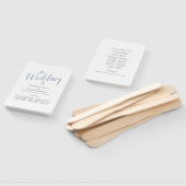 Einfache Typografie-Hochzeitsprogramm Fächer (Non-assembled)