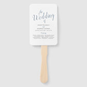 Einfache Typografie-Hochzeitsprogramm Fächer (Vorderseite)