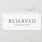 Einfache Typografie-Hochzeitssymbol vorbehalten Einladung (Vorderseite)