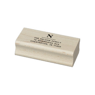 Einfache Typografie Initiale Minimalistische Rücks Gummistempel