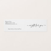 Einfache Typografie ist ein Geschenk für Sie Visitenkarten (Außenseite Aufgefaltet)