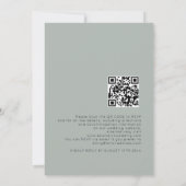 Einfache Typografie-Lichtbild-QR-Hochzeit Einladung (Rückseite)