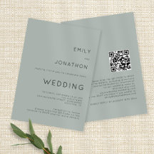 Einfache Typografie-Lichtbild-QR-Hochzeit
