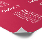 Einfache Typografie Magenta Hochzeitsstift Poster (Ecke)