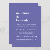 Einfache Typografie Minimalistisch Moderne Lila Ho Einladung (Vorne/Hinten)