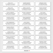 Einfache Typografie mit Namen von Hochzeiten Aufkleber (Blatt)